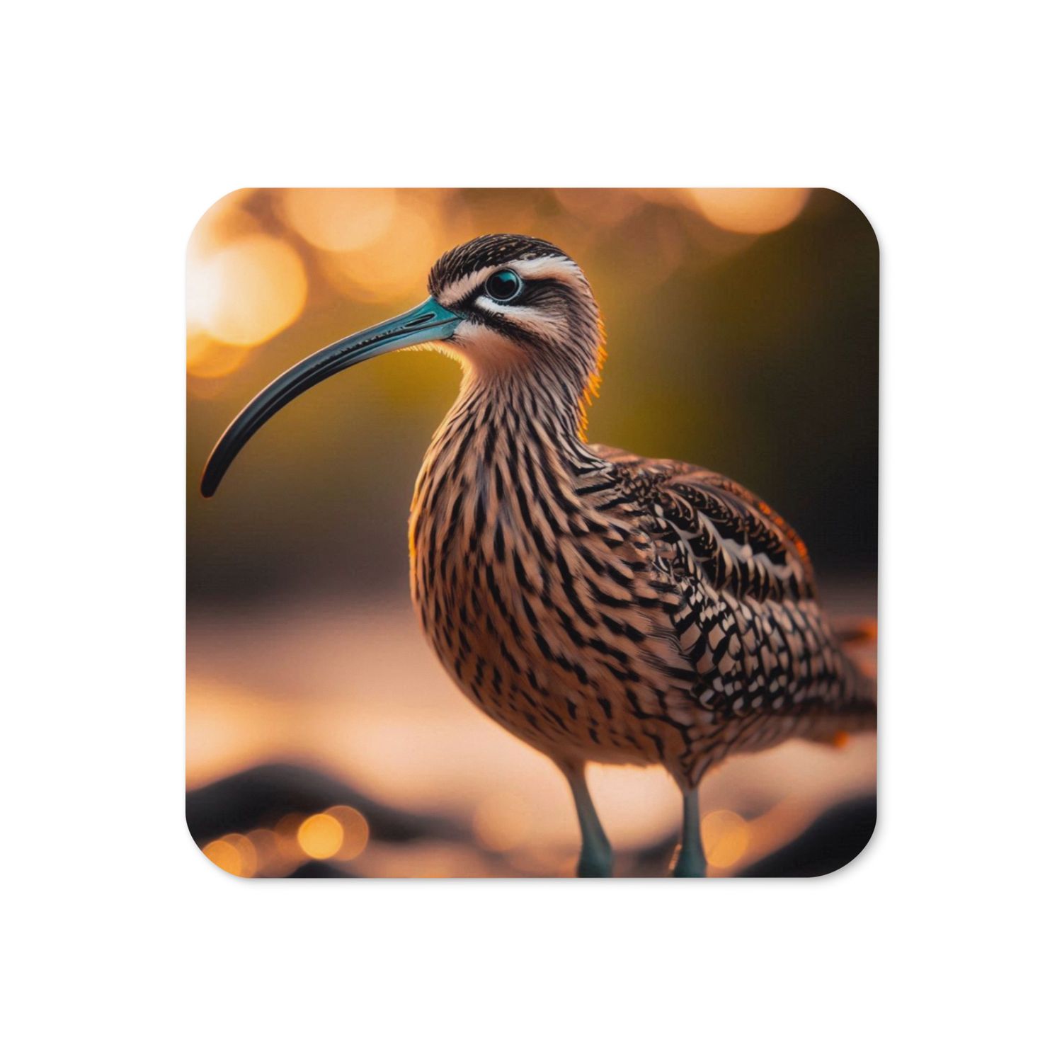 Curlew Cork-back coaster