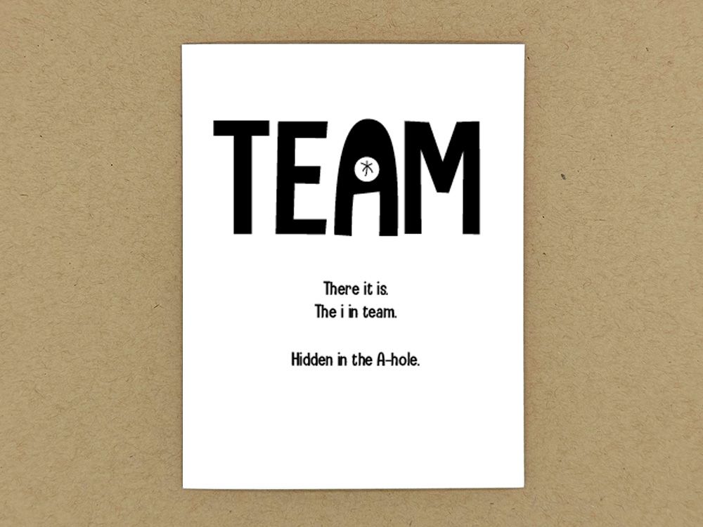 The "I" in Team