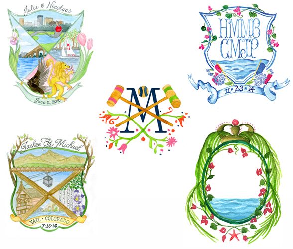 Custom Watercolor Crest