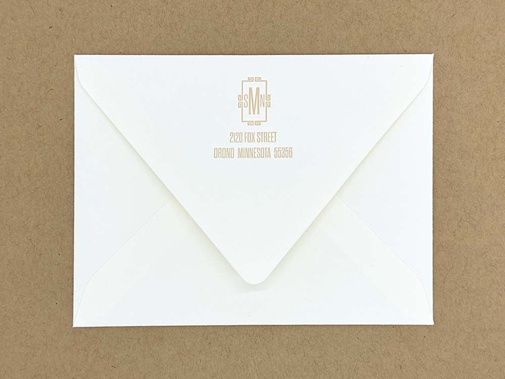 Envelope Addressing: Letterpress Printing