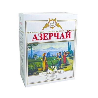 ​Чай Азерчай с Чабрецом, черный байховый крупнолистовой 100гр