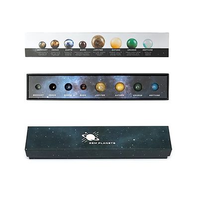 8 Planeten aus Edelstein - Geschenkbox