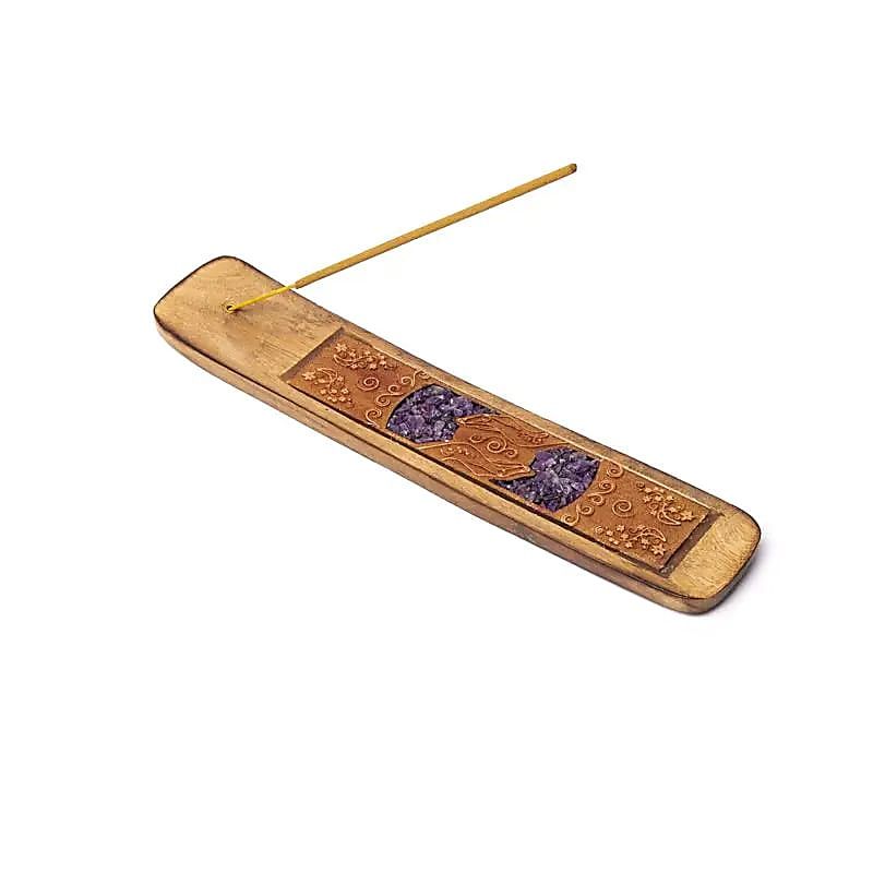 Räucherstäbchenhalter Heilende Hände Amethyst