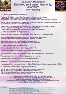 Anleitung Meditieren mit Frequenz