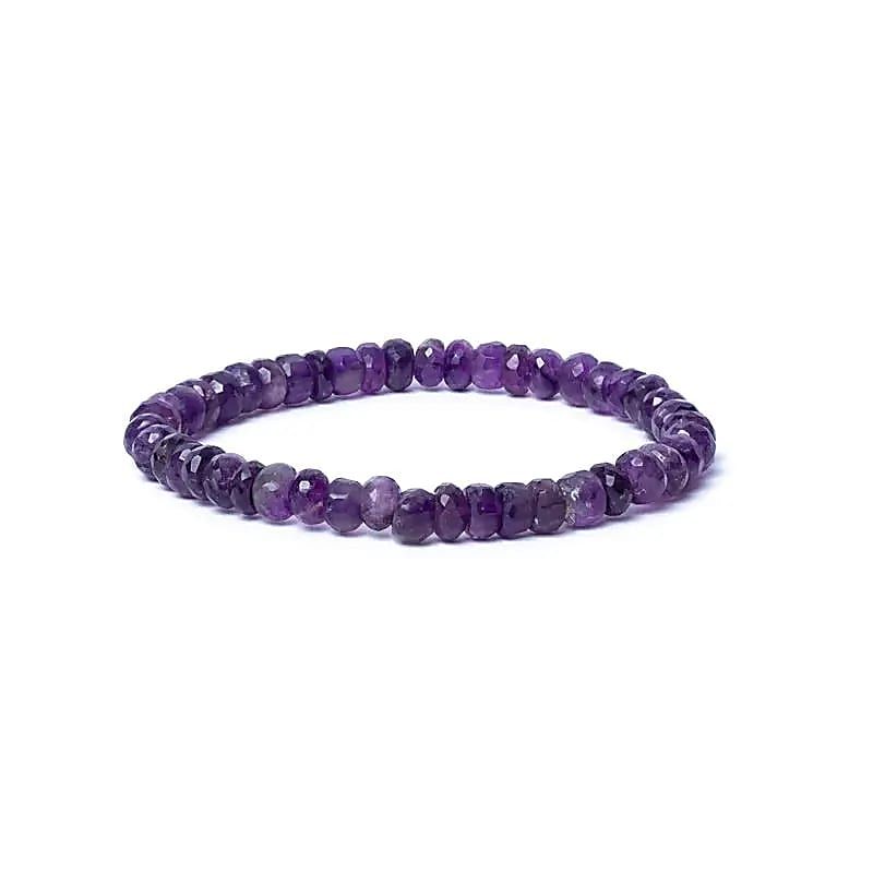 Armband Amethyst Facette AA Qualität elastisch -- 0,8 cm