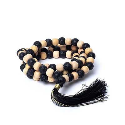 Mala Tulsi/Lavastein im Beutel -- 0,8 cm