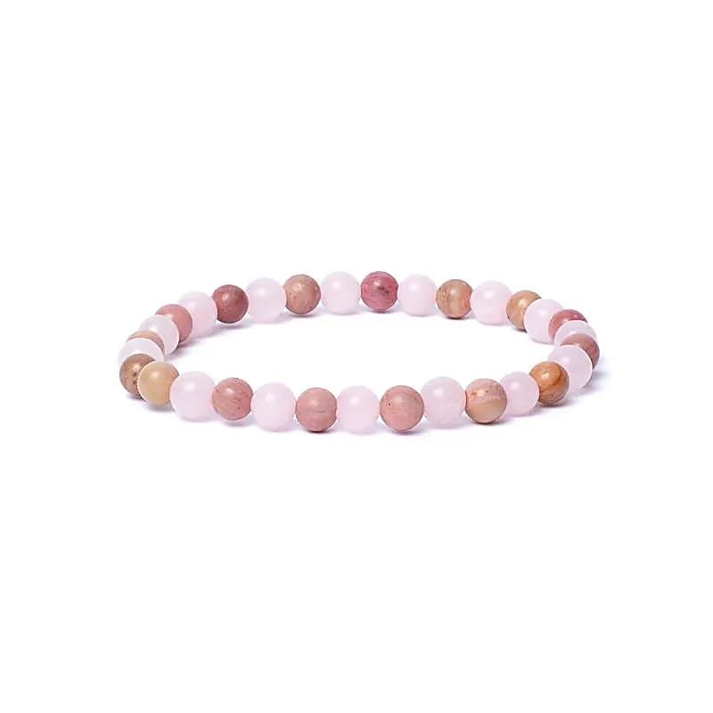 Armband Rosenquarz/Thulit AA Qualität elastisch -- 0,6 cm