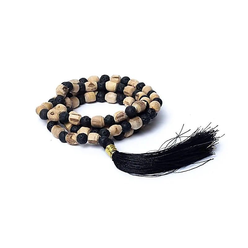 Mala Tulsi/Lavastein im Beutel -- 0,6 cm