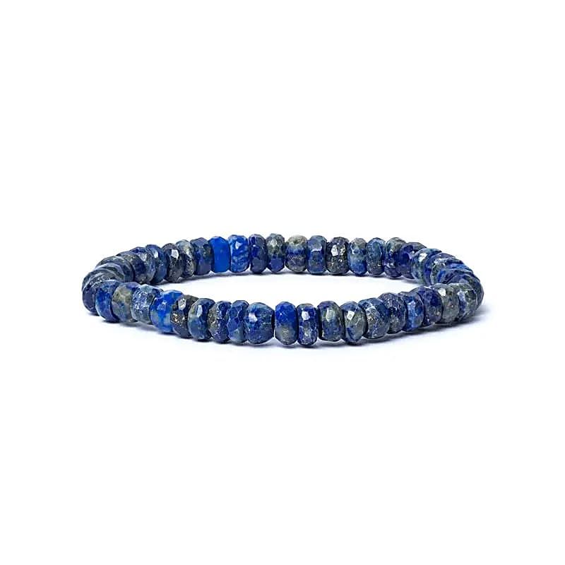 Armband Lapislazuli Facette AA Qualität elastisch -- 0,8 cm