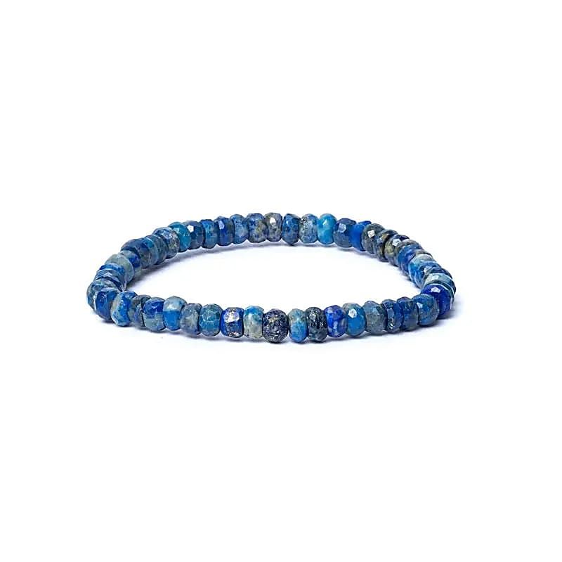 Armband Lapislazuli Facette AA Qualität elastisch -- 0,6 cm