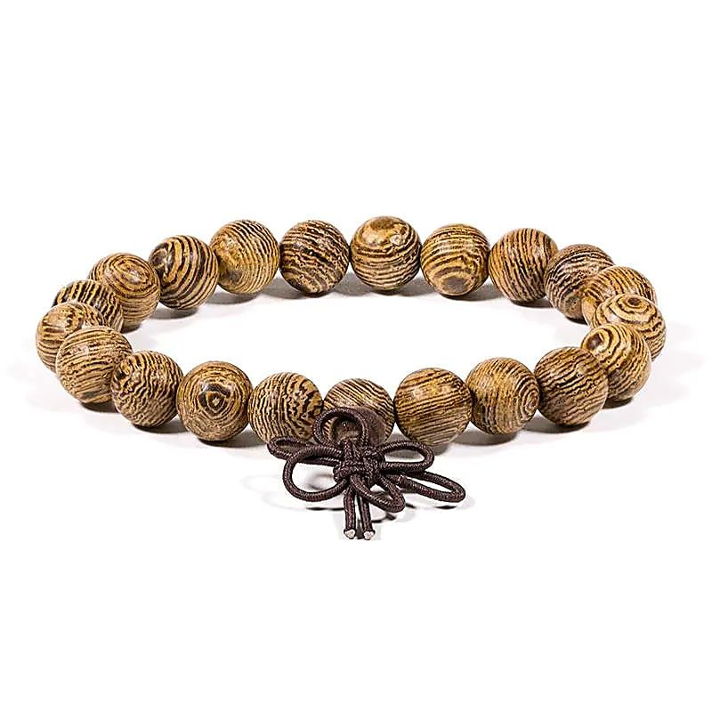 Mala/Armband Wengéholz - elastisch -- 0.8 cm