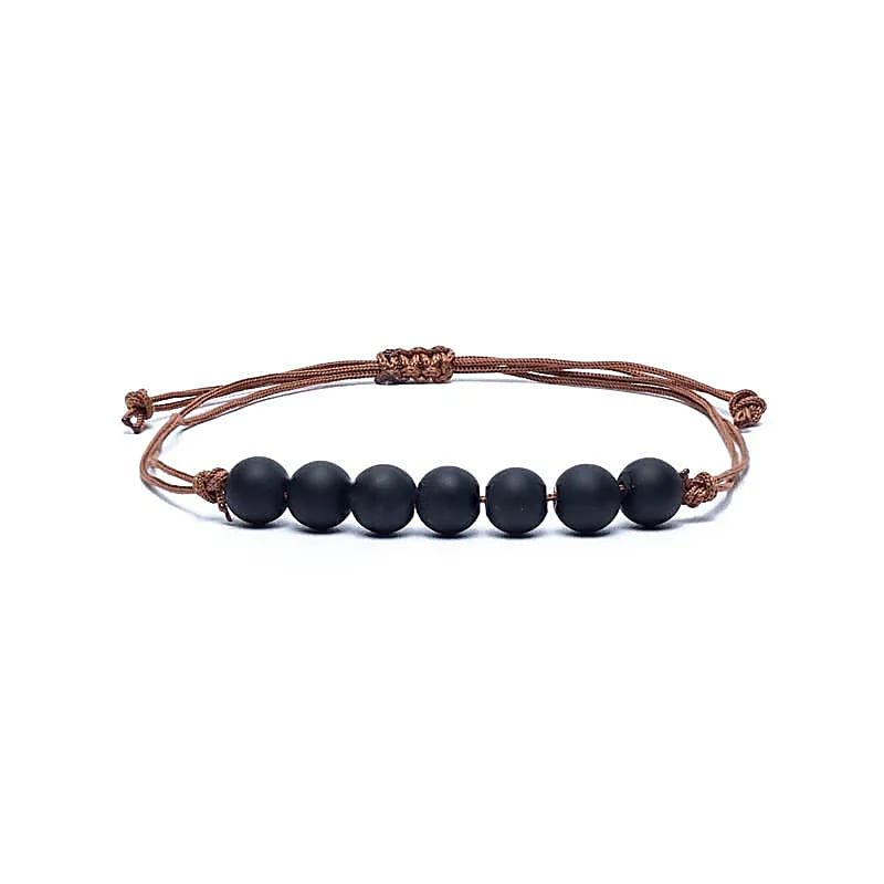 Armband Obsidian verstellbar -- 0.6 cm