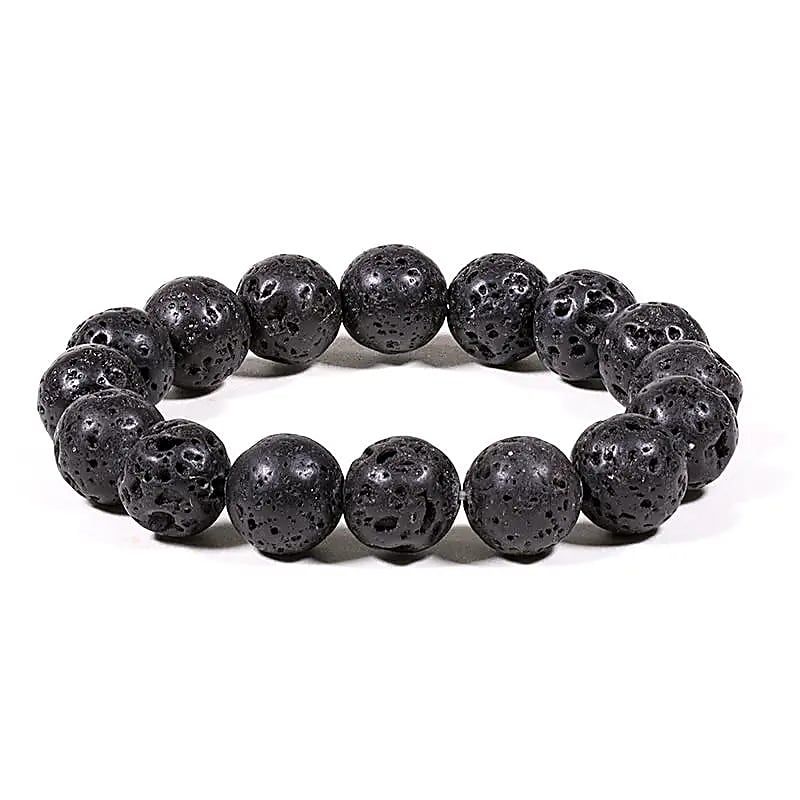 Armband Lavastein - elastisch -- 1.2 cm