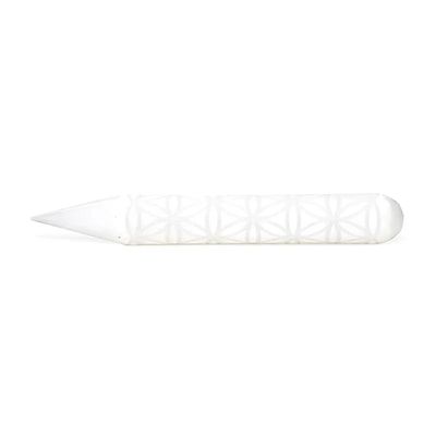 Massagestab Selenit Blume des Lebens -- 15cm