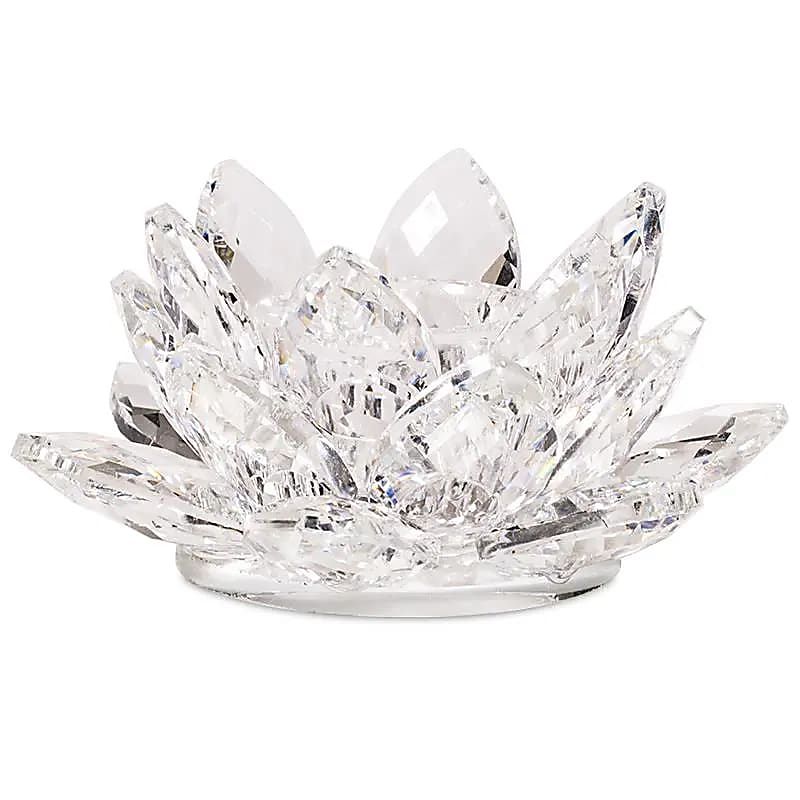 Lotus Kerzenhalter Kristall S -- 3x8 cm