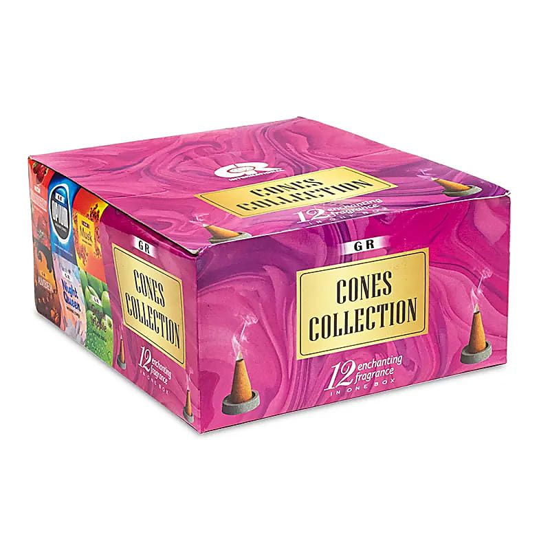 Raucherkegel, 12 verschiedene in einer Schachtel -- 20 g