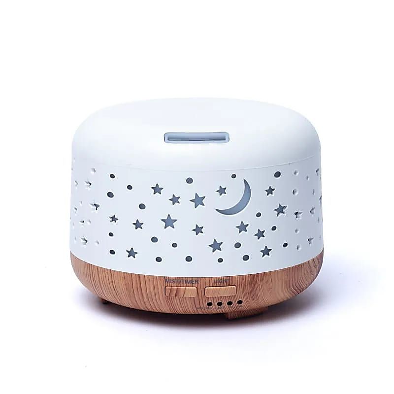 Aroma Diffusor Nebula rund weiß / Holzdruck -- 300ml