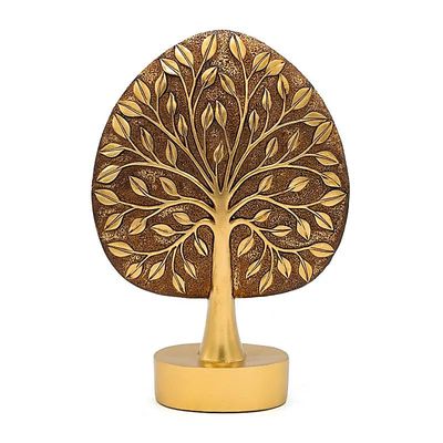 Deco Baum des Lebens goldfarben -- 17.5x7.5x25.8 cm