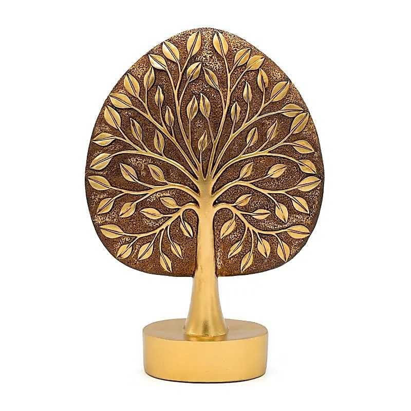Deco Baum des Lebens goldfarben -- 17.5x7.5x25.8 cm