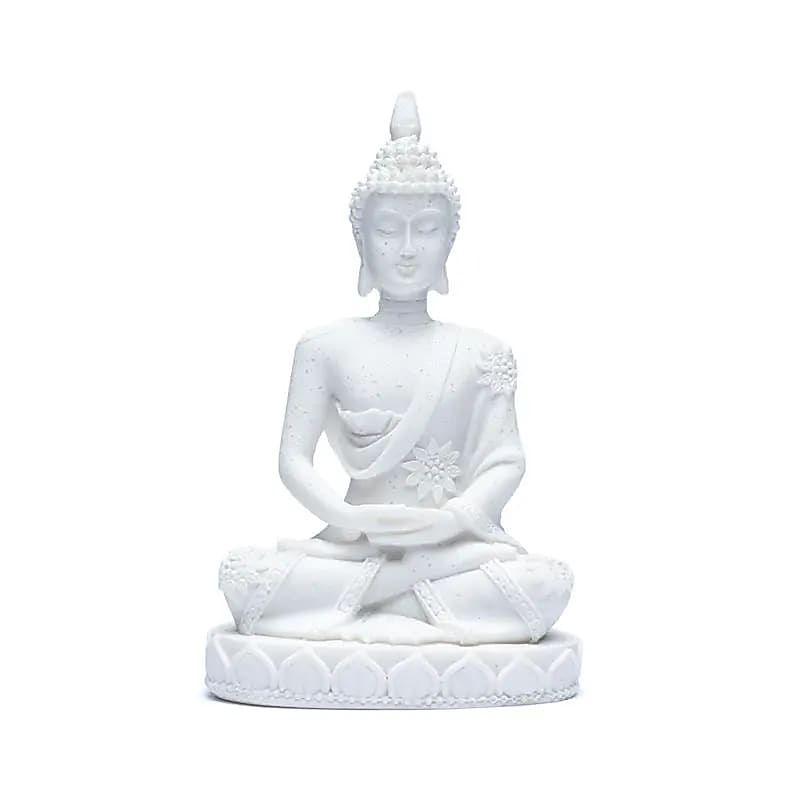 Buddha in Meditationshaltung weiß -- 6x11cm
