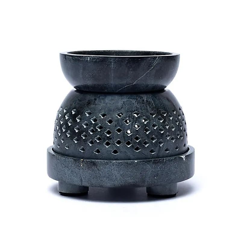 Mehrzweckbrenner grau Speckstein -- 10x12.5cm