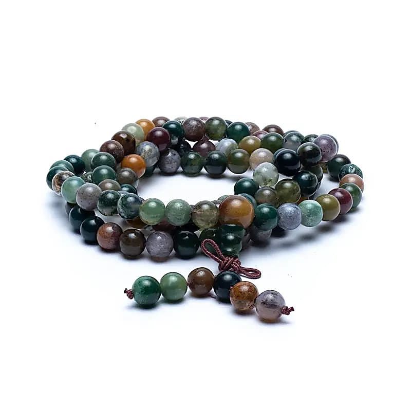 Mala Indischer Achat - elastisch -- 0.6 cm