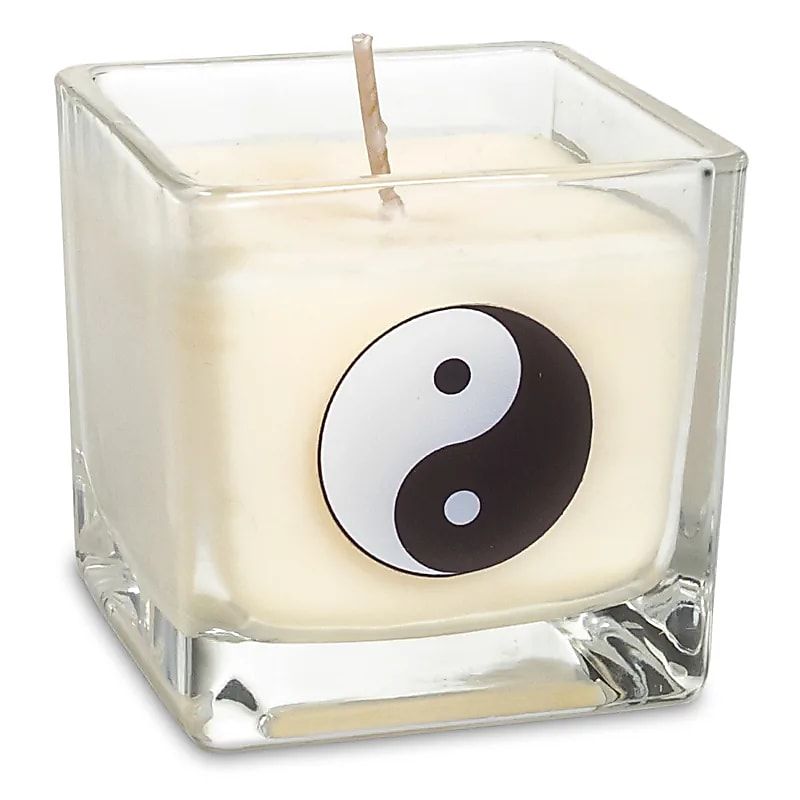 Ökologische Rapswachs-Duftkerze Yin Yang  -- ±260g; 6x6x6 cm