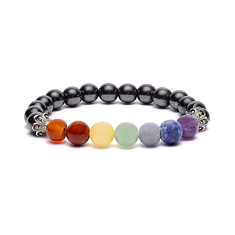 Chakra-Armband Hämatit elastisch -- ±8 mm