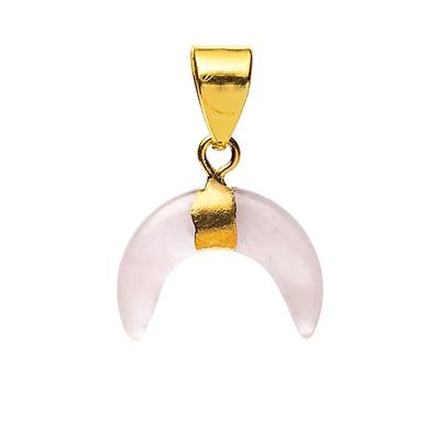 Anhänger Halbmond Rosenquarz -- ±2 cm