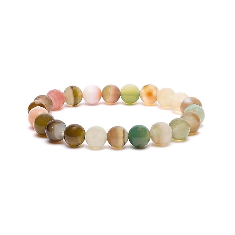 Elastisches Armband Achat-Mix -- ±0,8 cm