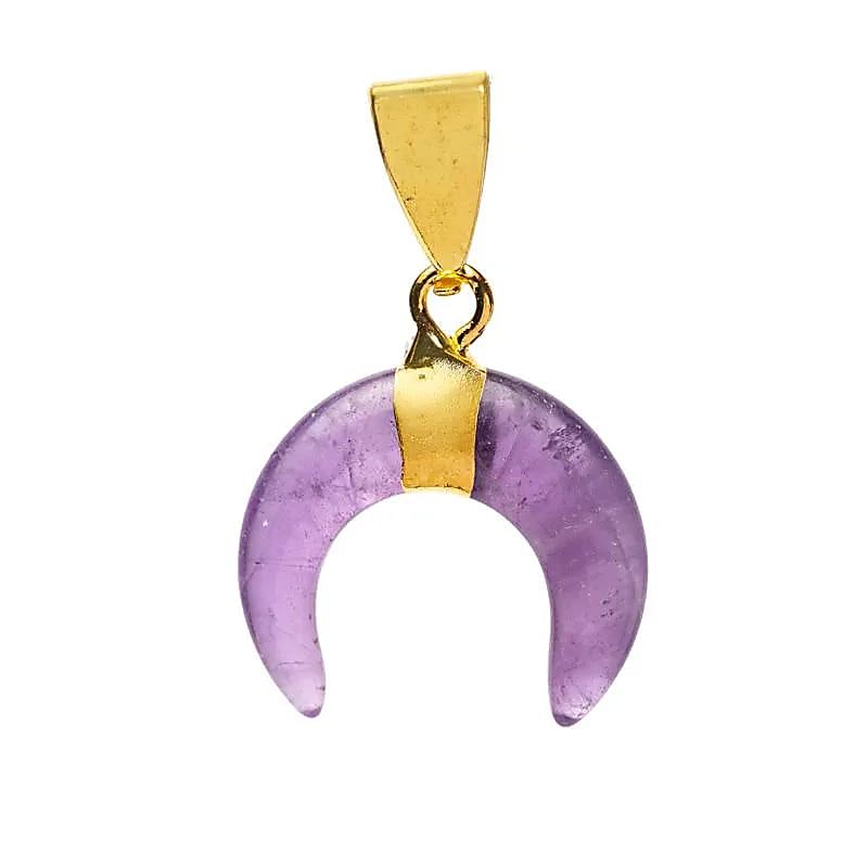 Anhänger Halbmond Amethyst -- ±2 cm