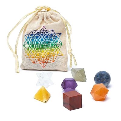 Chakra Heilige Geometrie 7-teiliges Set -- Âą6,7x9cm