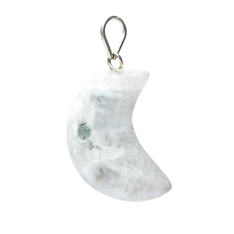 Mondstein Edelstein-Mondförmiger Anhänger -- 2x1,5cm