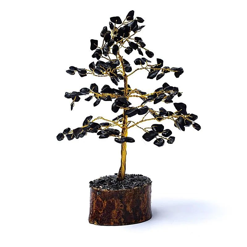 Edelsteinbaum schwarzer Achat -- 18cm