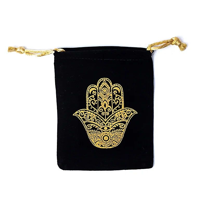Samtbeutel Khamsa -- 10x11cm