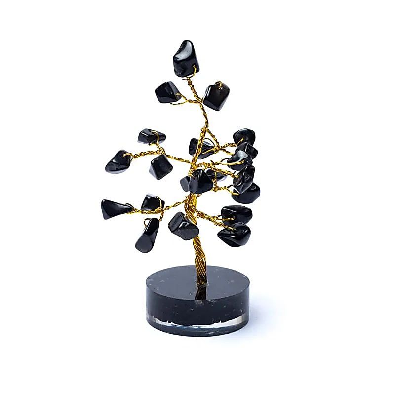 Edelsteinbaum schwarzer Achat -- 8cm