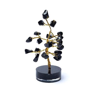 Edelsteinbaum schwarzer Achat -- 8cm