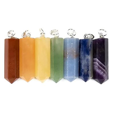 Set mit 7 Chakra-Anhängern -- 3.5cm