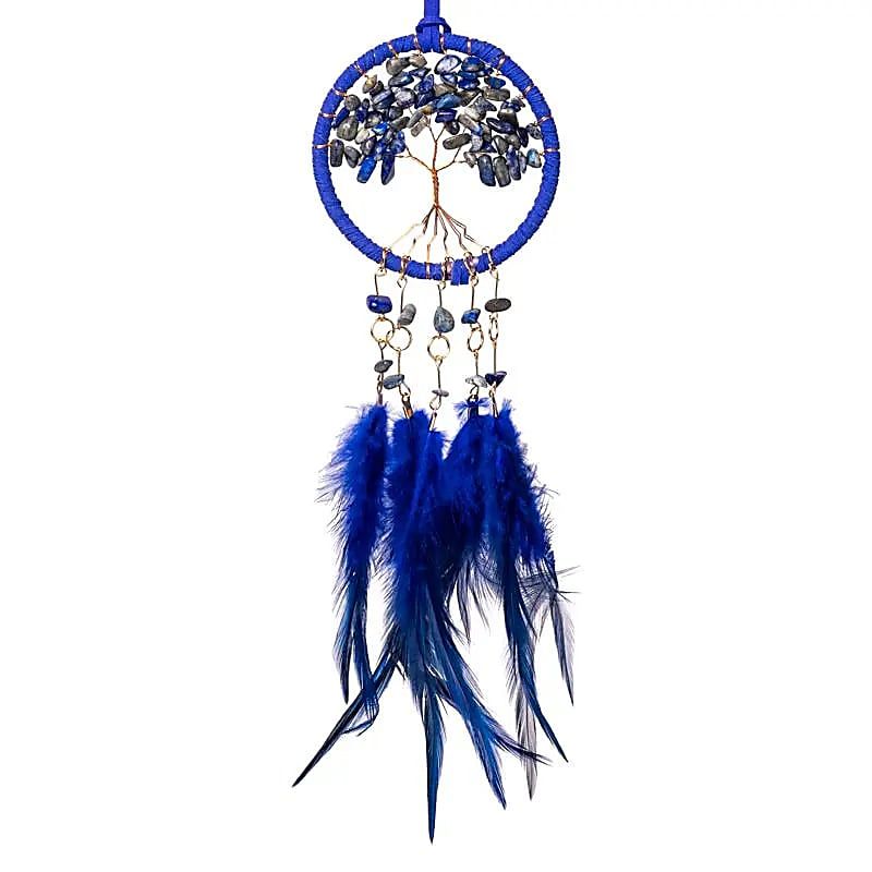 Traumfänger Lebensbaum Lapislazuli  7x23cm