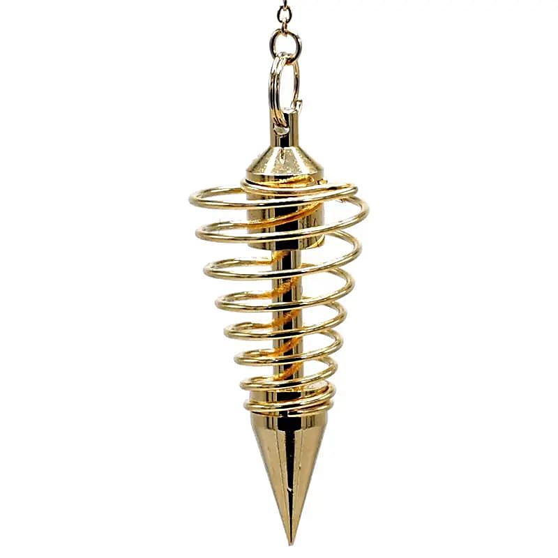 Pendelspirale aus Messing goldfarbig  26 g; 6 cm