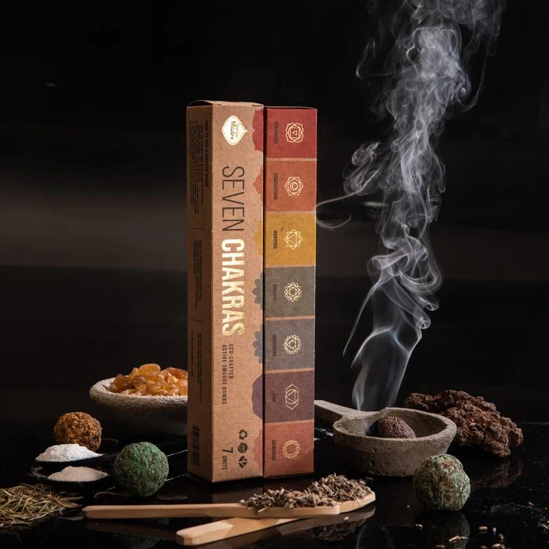 Sagrada Madre Premium 7 Chakra Smudge Bombs -- 58g