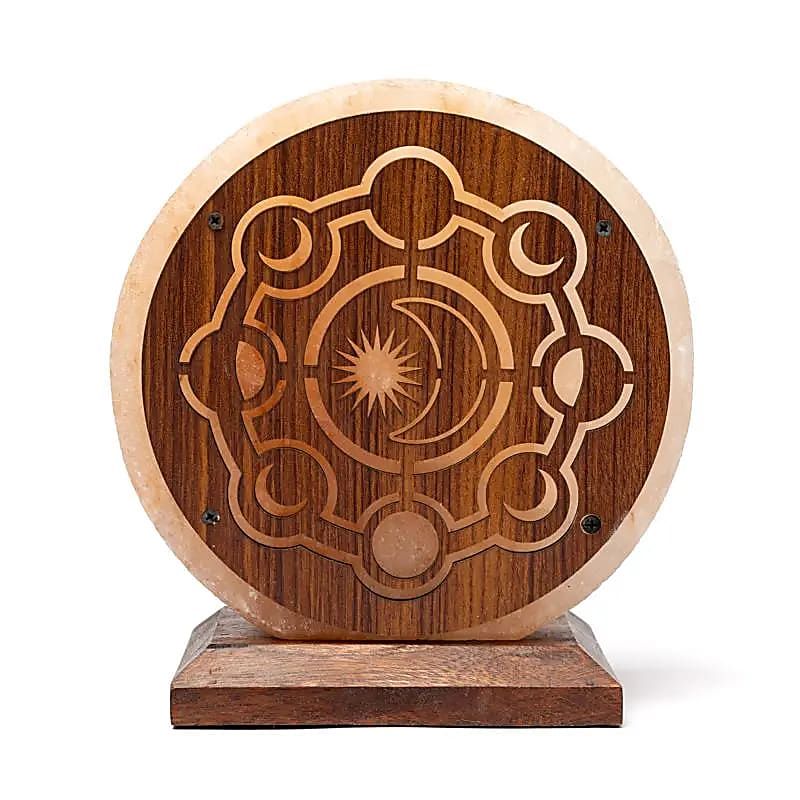 Salzlampe Mondphasen mit Kabel und Leuchtmittel - 5Kg