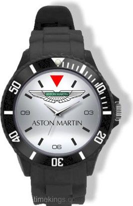 Aston Martin Logo Black Silicone Watch