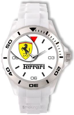 Ferrari Logo White Silicone Watch