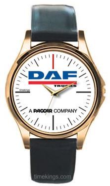 DAF Truck Logos Gold/Leather Watch