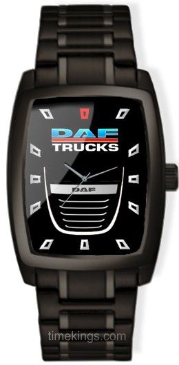 DAF Truck Logo Barrel Style Black Steel Watch