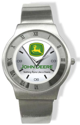 John Deere Logo Stainless Steel Watch