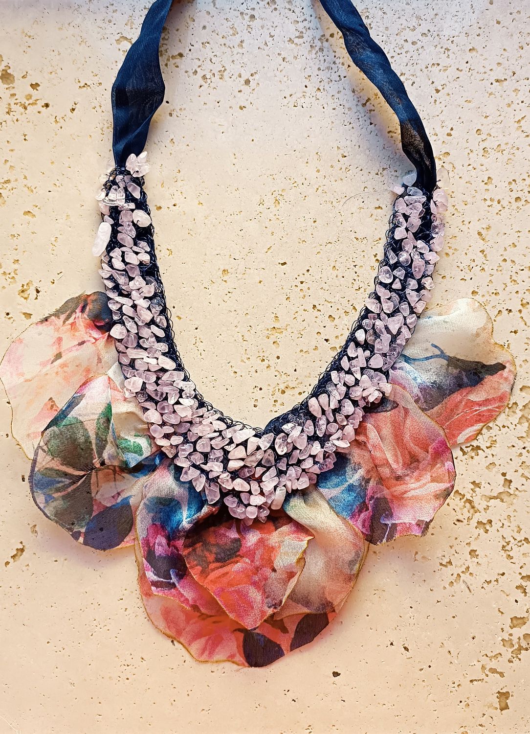 Collana &quot;ORGANZA QUARZO&quot;