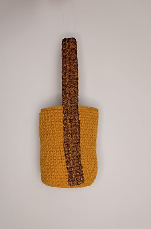 Secchiello &quot;Nucleo&quot; - Giallo ocra e Bronzo