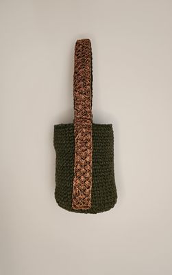 Secchiello "Nucleo" - Verde militare e Rame